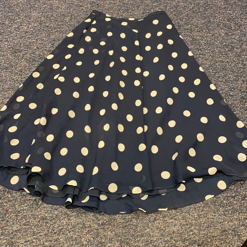 Apart Impressions Navy Blue Polka Dot skirt sz. 14